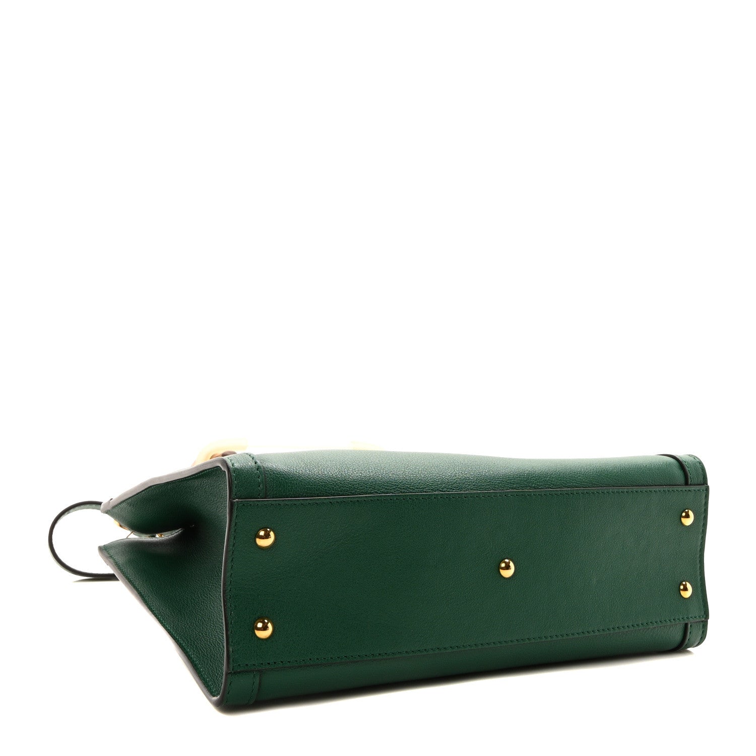 Gucci Wonka Grain Calfskin Small Diana Tote Bag Green Yellow Fluo 4 of 11