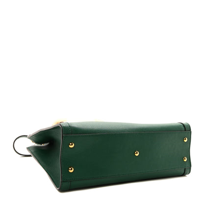 Gucci Wonka Grain Calfskin Small Diana Tote Bag Green Yellow Fluo 4 of 11