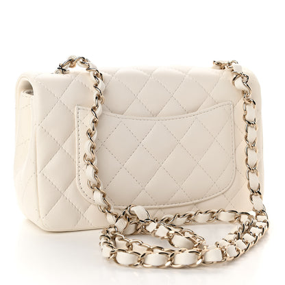 Chanel Lambskin Quilted Mini Rectangular Flap White 3 of 11