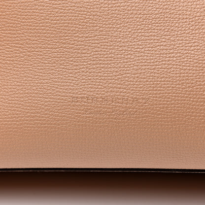 Burberry Grainy Calfskin Haymarket Check Medium Reversible Tote Mid Camel 11 of 17