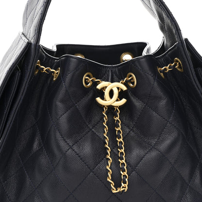 Chanel Caviar Quilted Small Chanel 25 Handbag Dark Navy 8 of 11