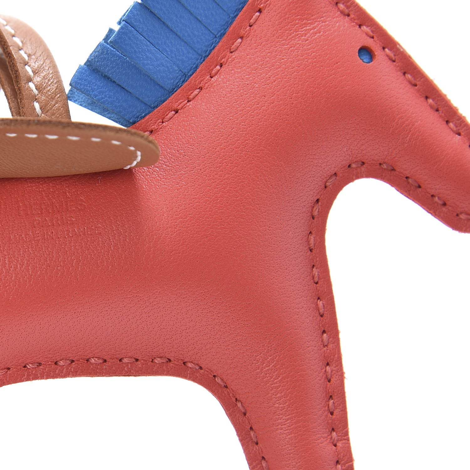 Hermes Milo Lambskin Grigri Rodeo Horse Bag Charm PM Rose Texas Bleu Zanzibar Gold 3 of 5