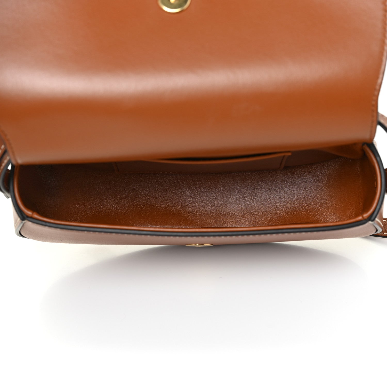 Celine Smooth Calfskin Tabou Clutch On Strap Tan 5 of 9