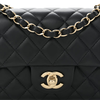Chanel Lambskin Quilted Mini Rectangular Flap Black 8 of 10