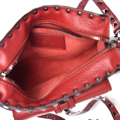 Valentino Garavani Calfskin Rockstud Pocket Crossbody Red 5 of 9