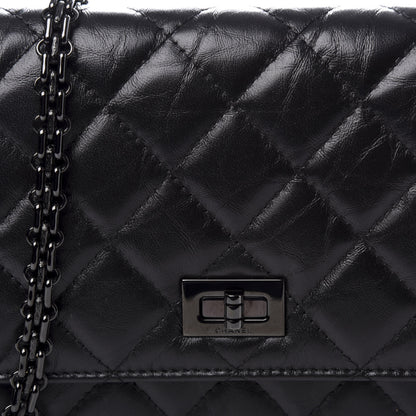 Chanel Aged Calfskin Quilted Reissue Wallet On Chain WOC So Black 9 of 9
