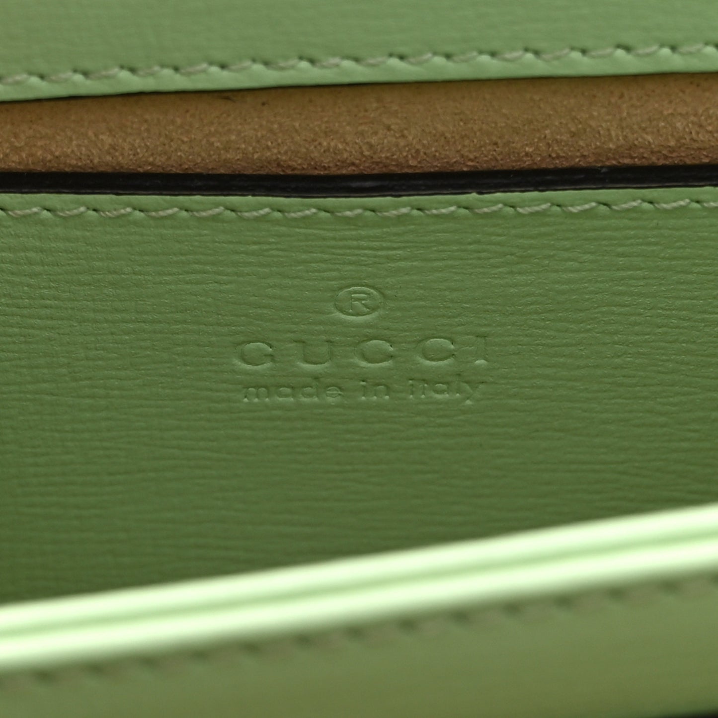 Glazed Textured Calfskin Mini Horsebit 1955 Top Handle Flap Bag Green