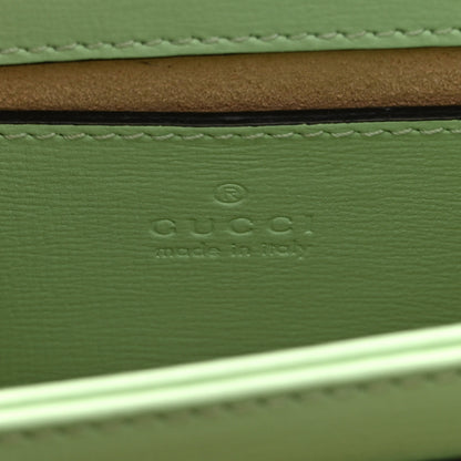 Gucci Glazed Textured Calfskin Mini Horsebit 1955 Top Handle Flap Bag Green 6 of 10