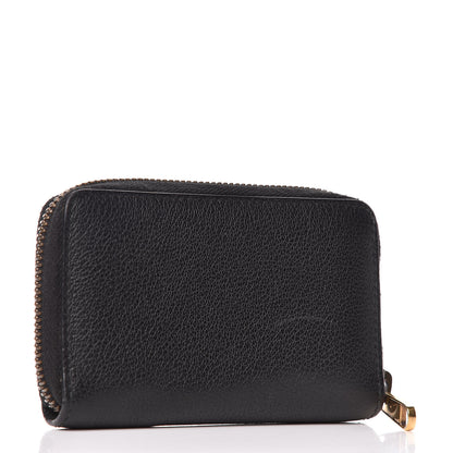 Gucci Calfskin Logo Zip Around Card Case Black 3 of 8