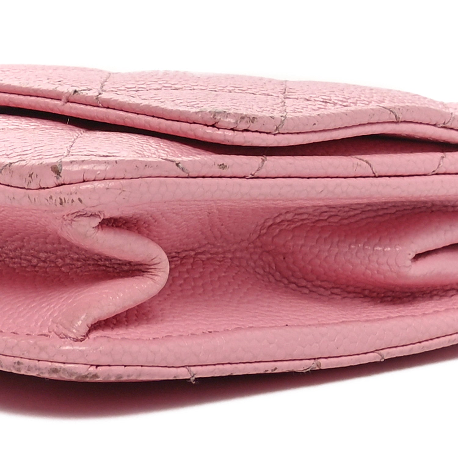 Chanel Caviar Quilted Chain CC Wallet On Chain WOC Pink 11 of 11
