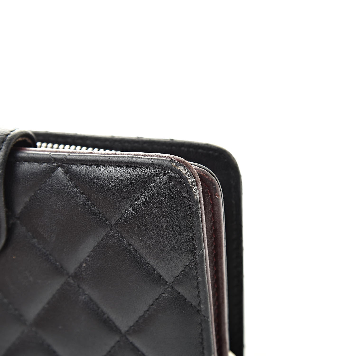 Chanel Lambskin Quilted Zipped Pocket Wallet Black 15 of 19