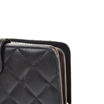 Chanel Lambskin Quilted Zipped Pocket Wallet Black 15 of 19