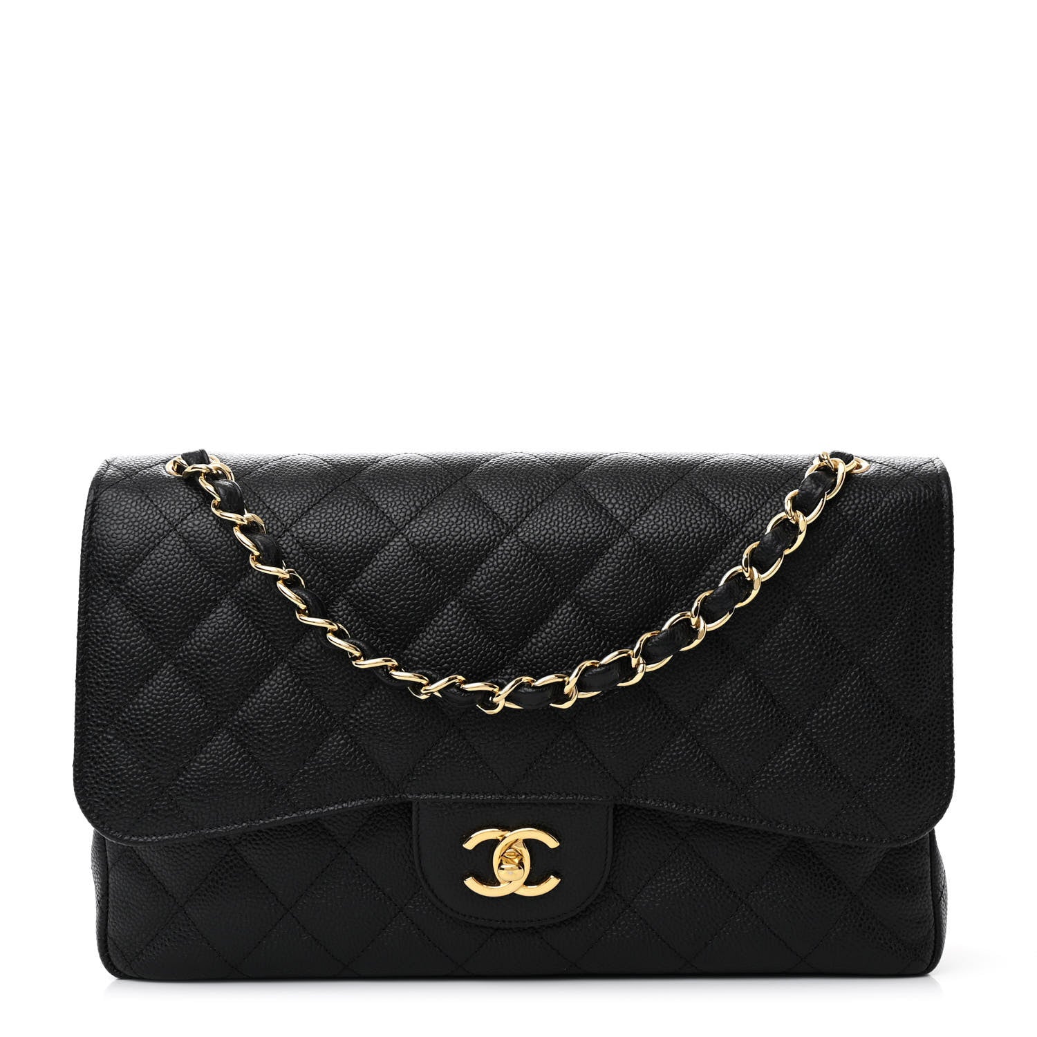 Chanel Caviar Quilted Jumbo Double Flap Black 1 of 11