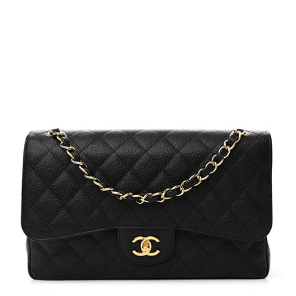 Chanel Caviar Quilted Jumbo Double Flap Black 1 of 11