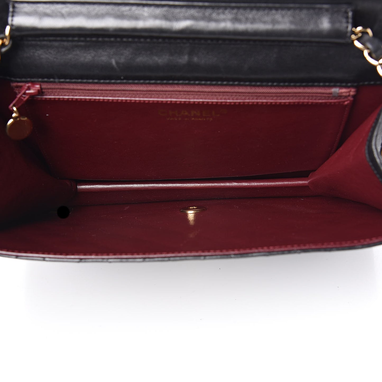 Lambskin Quilted Medium Single Flap Black