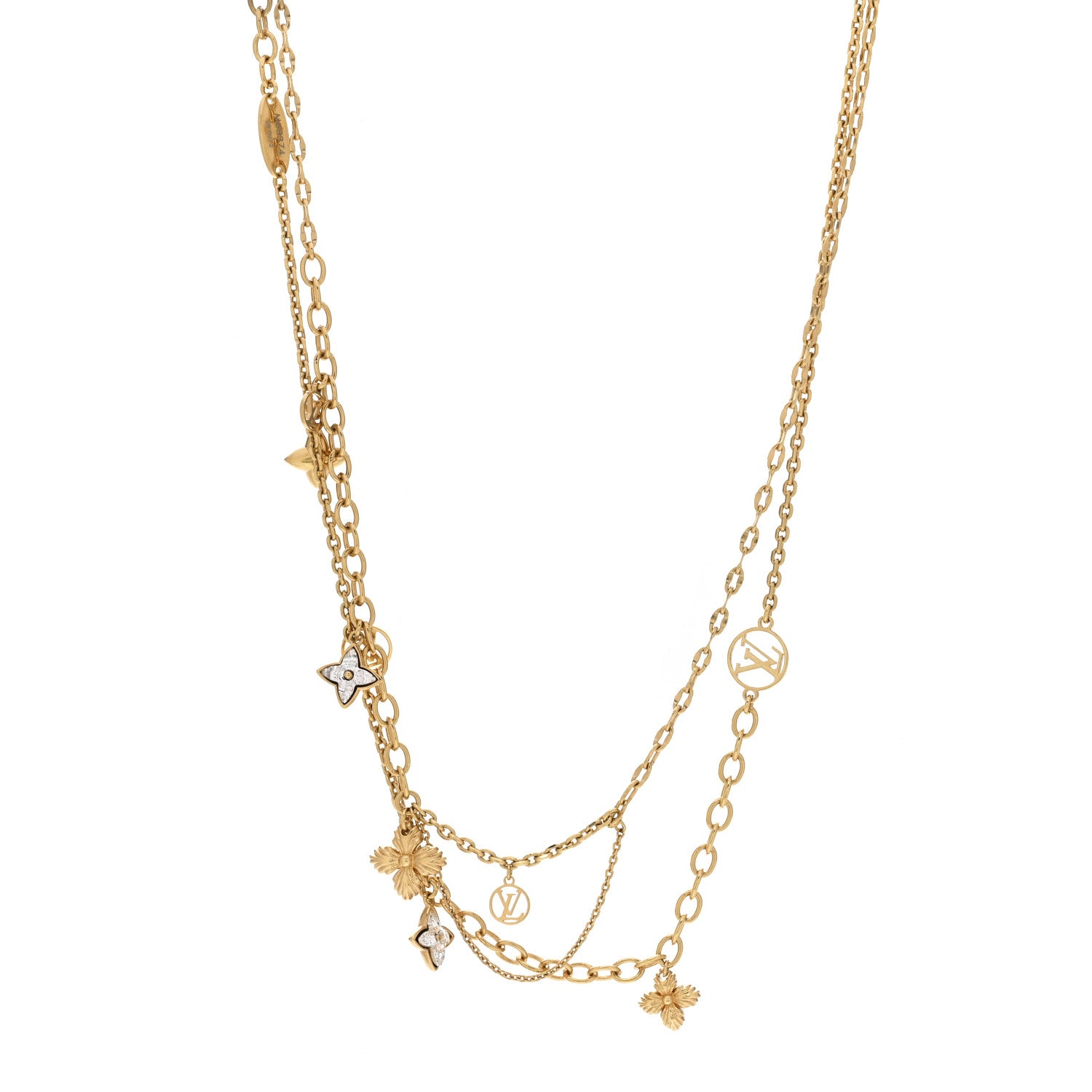 Louis Vuitton Metal Crystal Blooming Supple Necklace 1 of 4