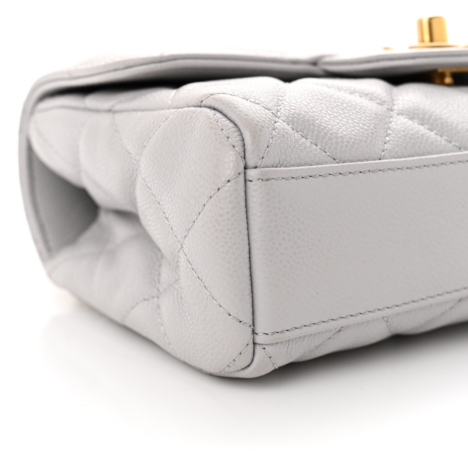 Chanel Caviar Quilted Mini Flap Grey 9 of 11