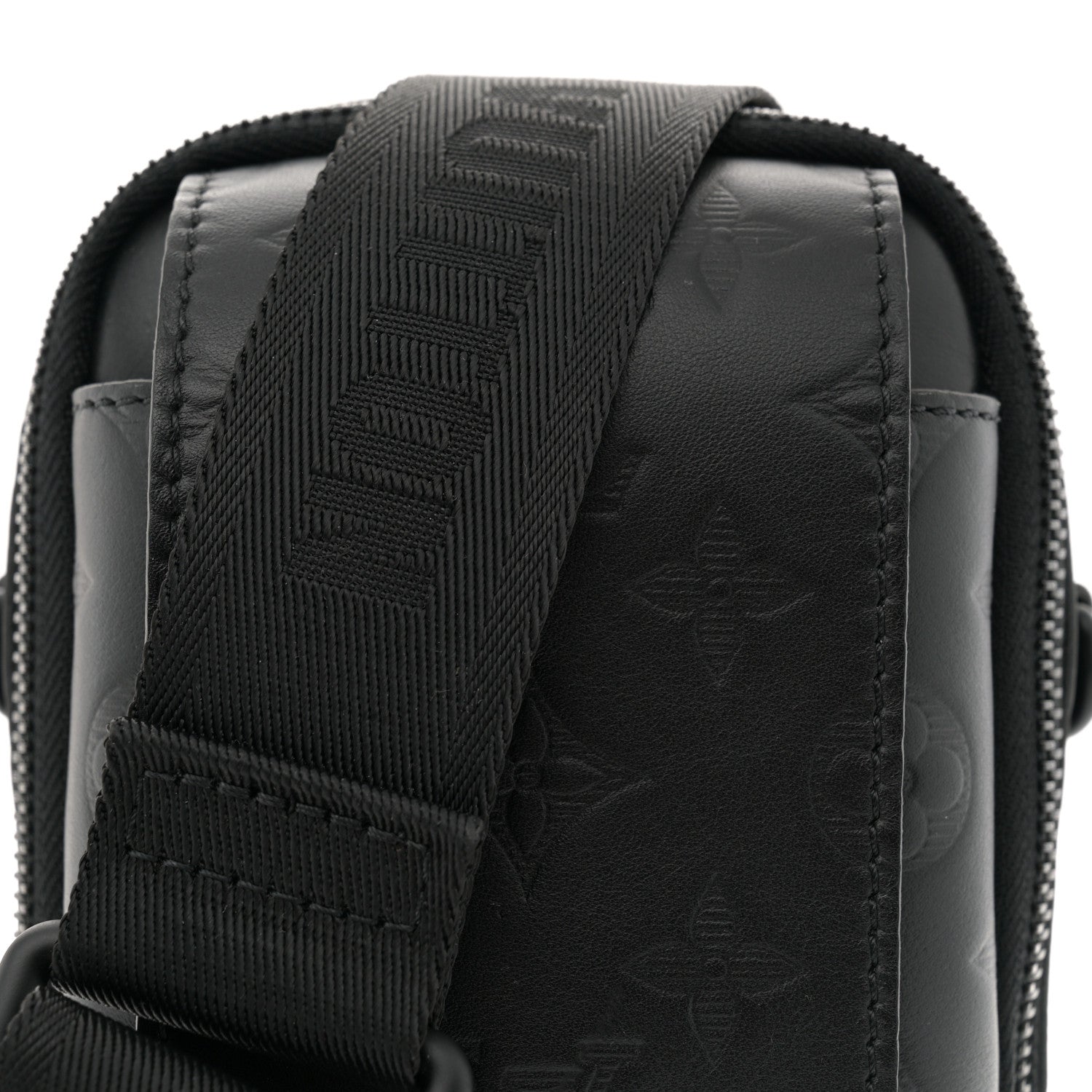 Louis Vuitton Calfskin Monogram Shadow Double Phone Pouch NM Black 7 of 11