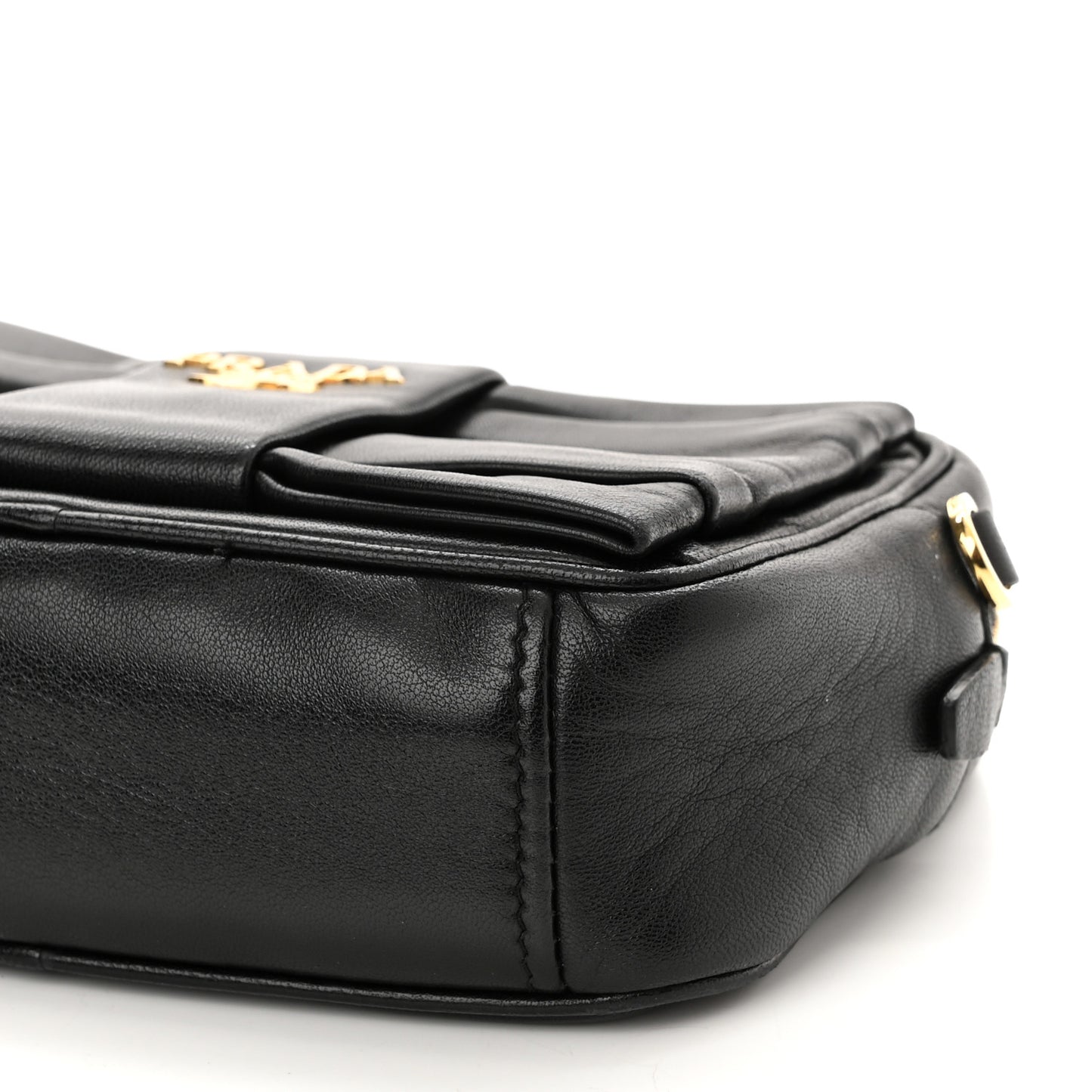 Nappa Fiocco Bow Crossbody Clutch Black
