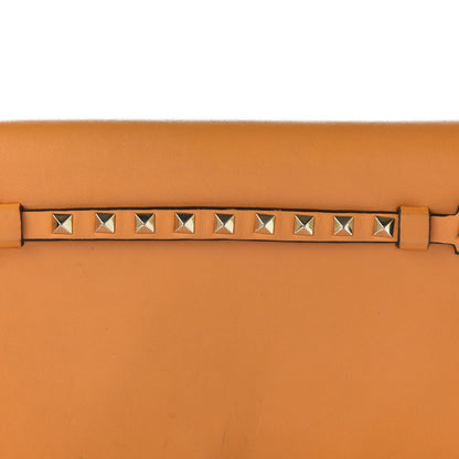 Valentino Garavani Nappa Rockstud Wristlet Clutch Orange Fluo 9 of 10