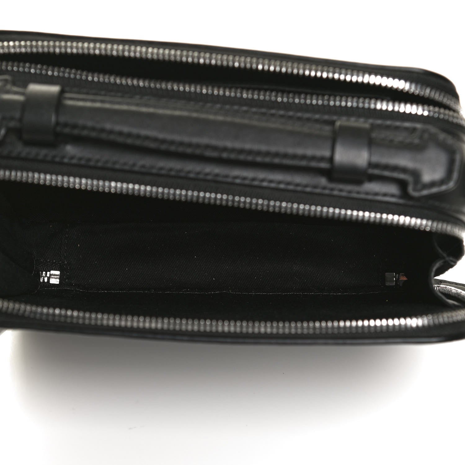MCM Calfskin Logo Embossed Crossbody Black 5 of 11