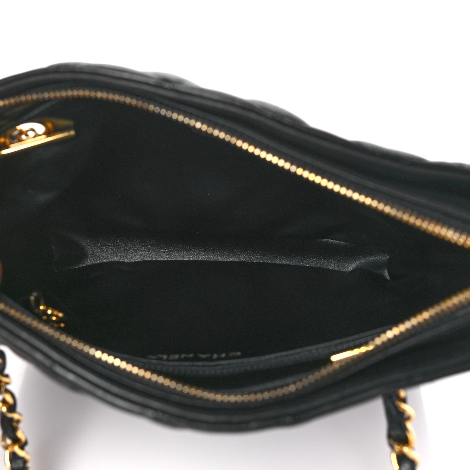 Chanel Lambskin Quilted Shopper Tote Black 5 of 9