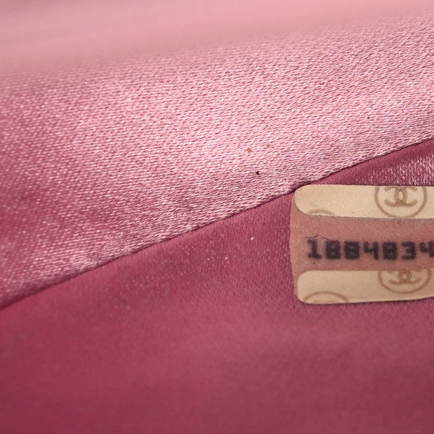 Satin Quilted Flap Shoulder Bag Pink