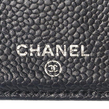 Chanel Caviar Quilted Yen Wallet Black 6 of 10