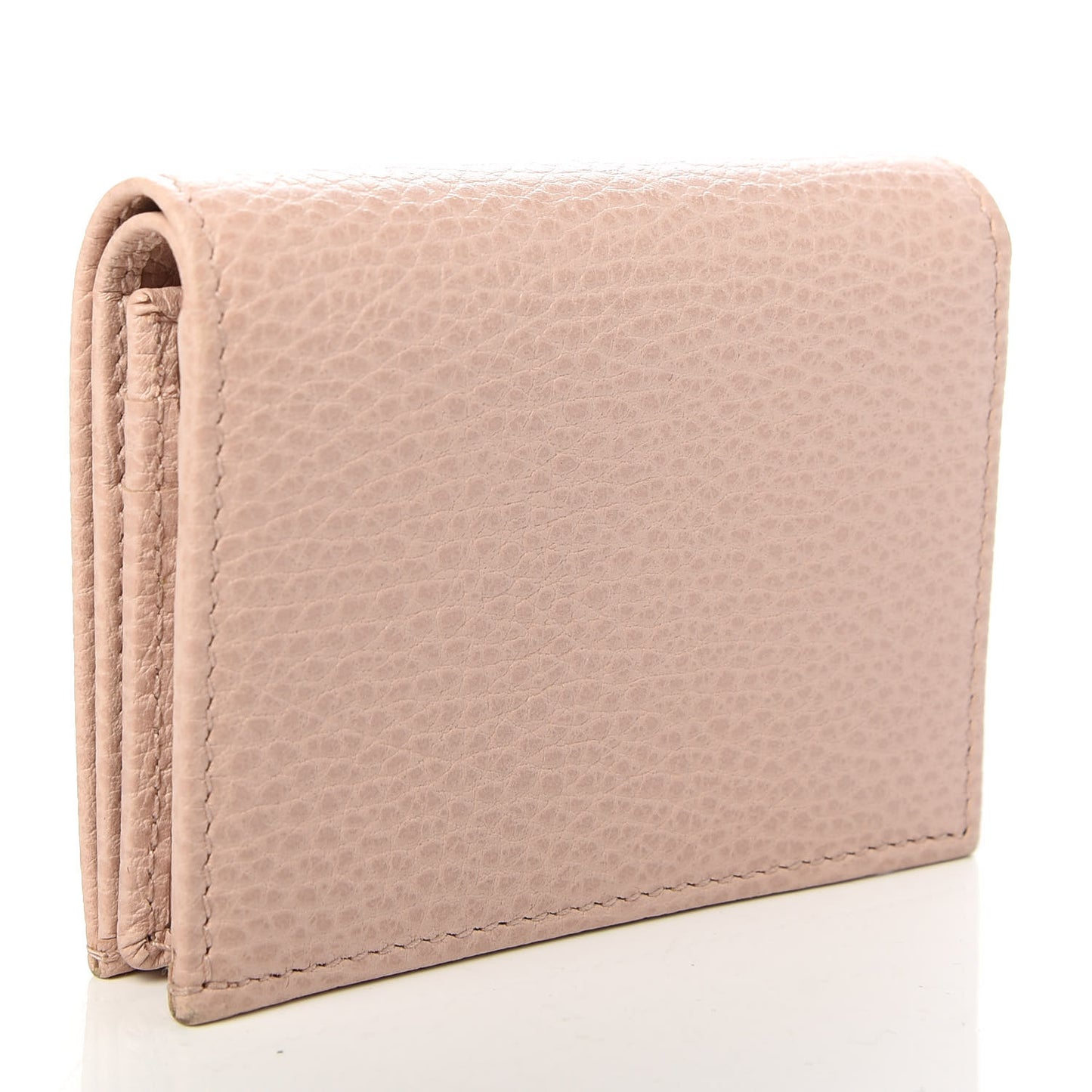 Pebbled Calfskin Butterfly Card Case Perfect Pink