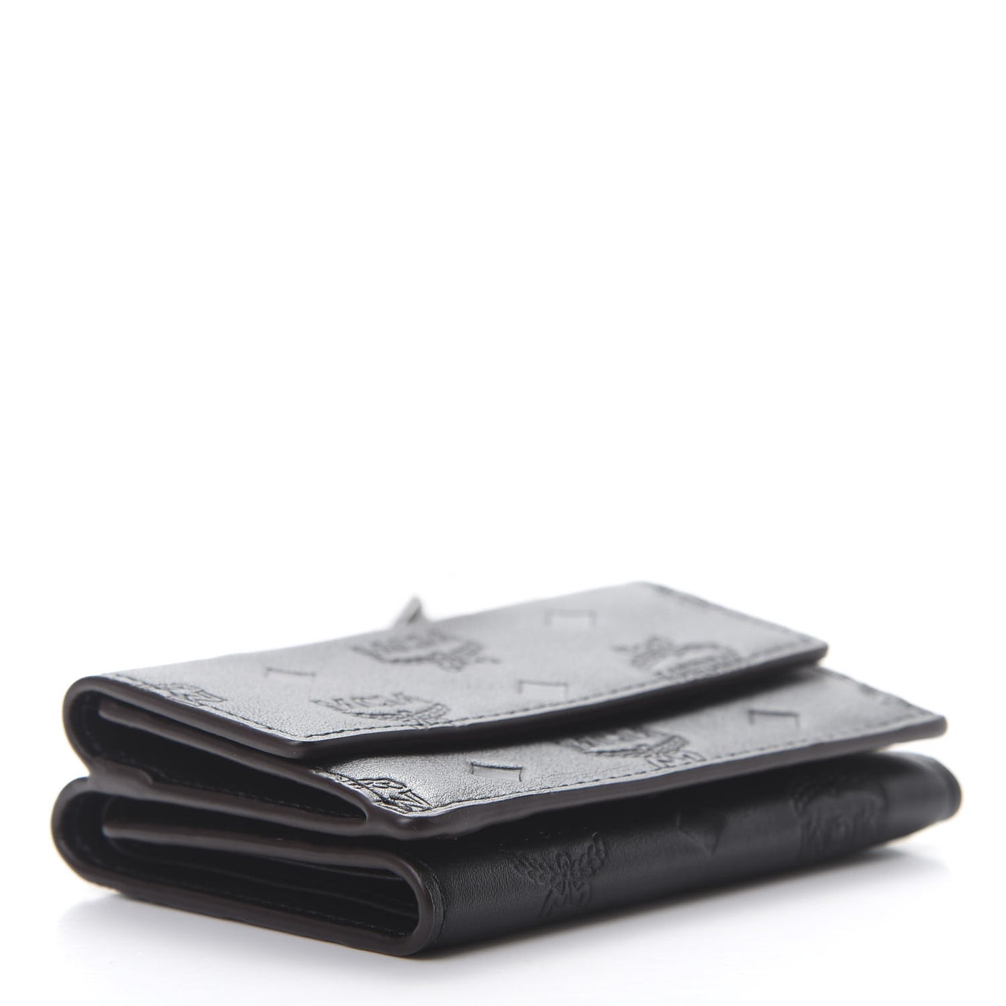 Calfskin Ottomar Monogram Tri-Fold Wallet Black
