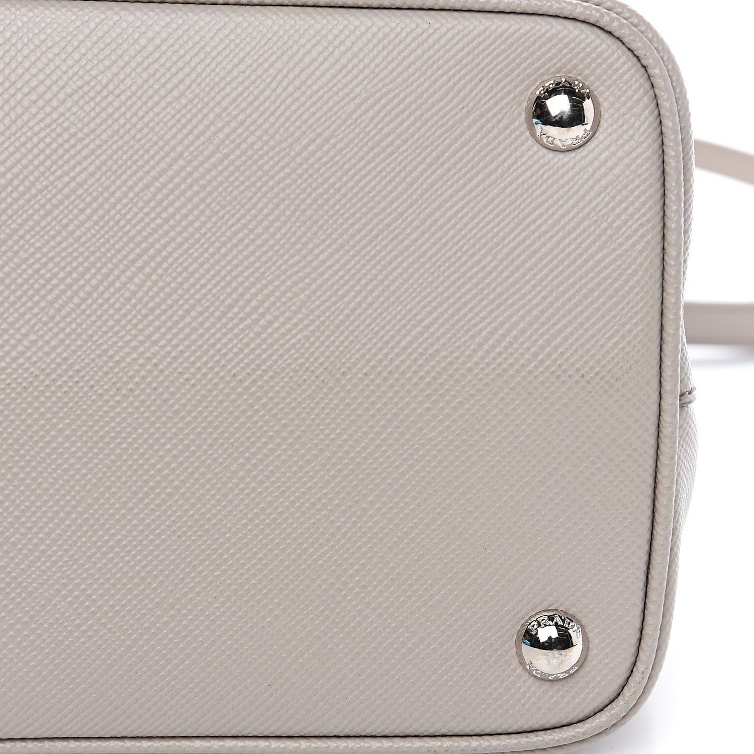 Prada Saffiano Cuir Small Double Handle Tote Pomice 9 of 9