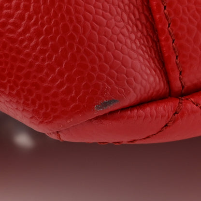 Chanel Caviar Quilted Grand Shopping Tote GST Red 12 of 12