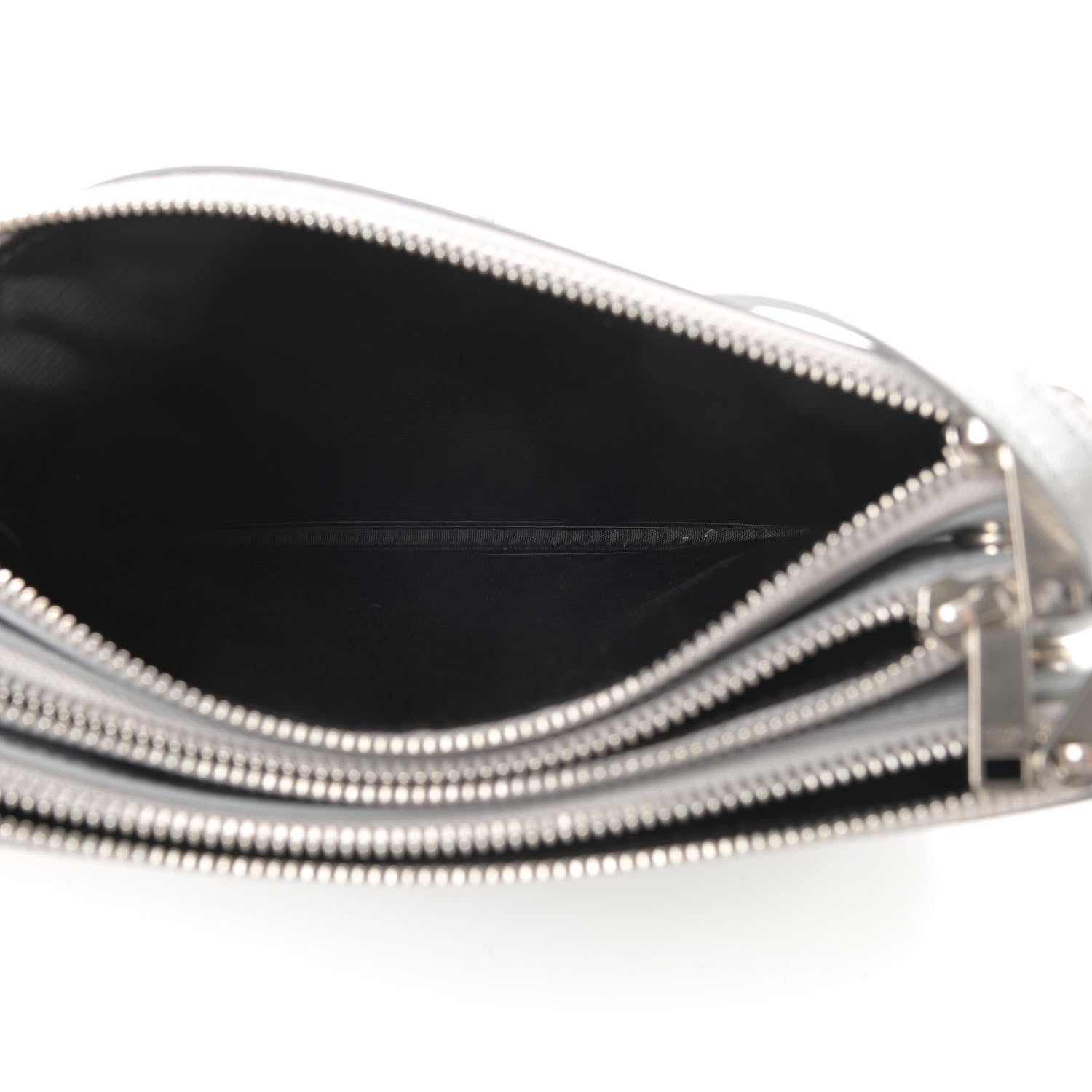 Celine Metallic Lambskin Small Trio Crossbody Bag Silver 5 of 15