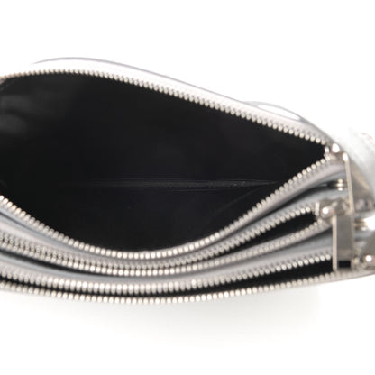 Celine Metallic Lambskin Small Trio Crossbody Bag Silver 5 of 15