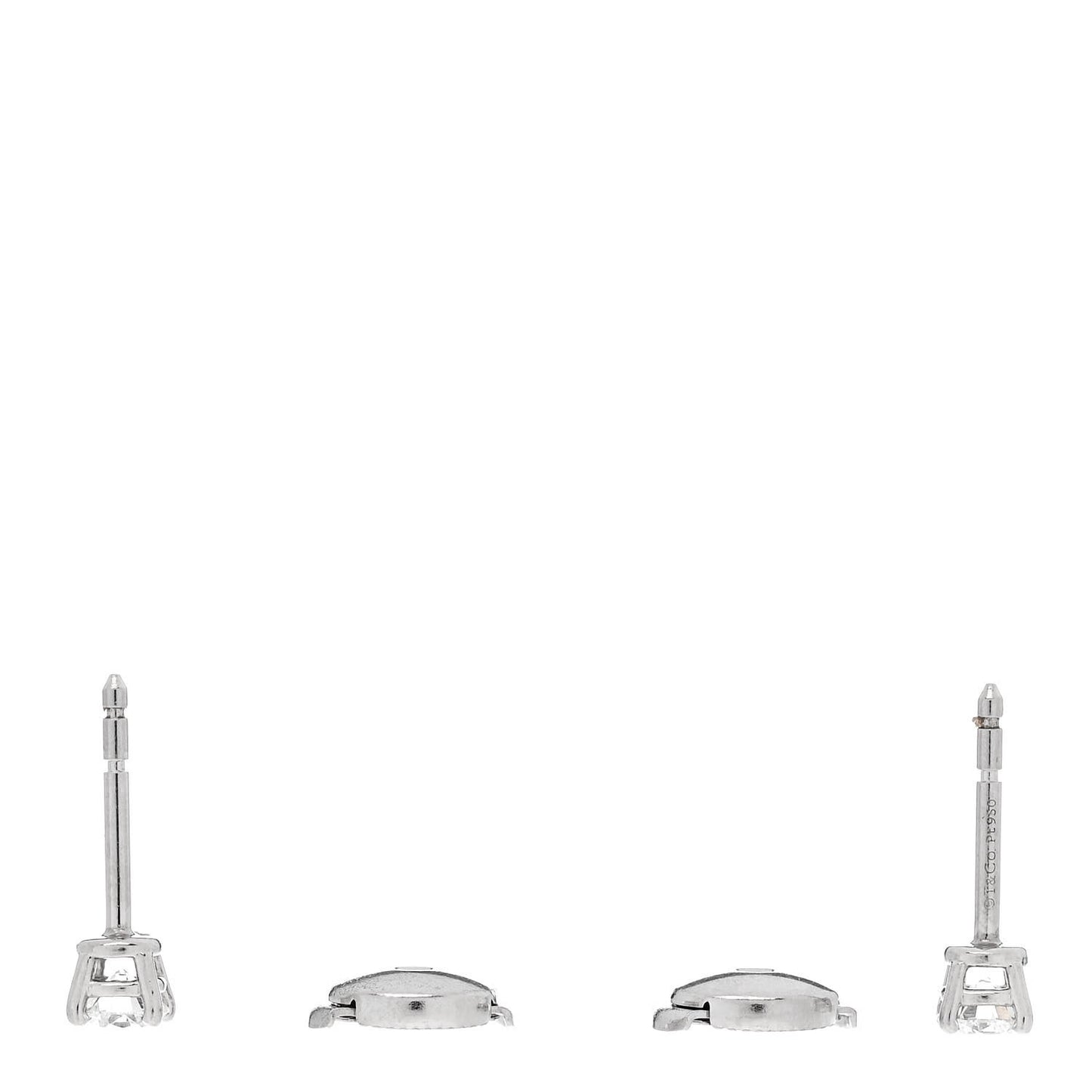 Platinum Diamond .50ctw Solitaire Earrings