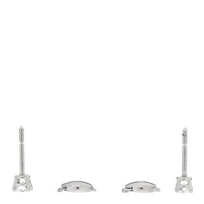 Tiffany Platinum Diamond .50ctw Solitaire Earrings 3 of 4