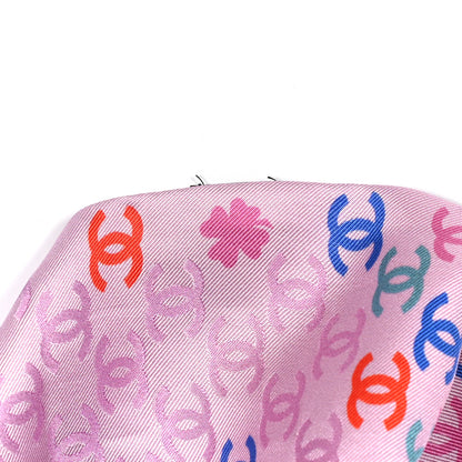 Chanel Silk CC Slim Bandeau Pink Light Blue Red 4 of 5