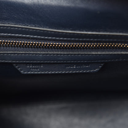 Celine Smooth Calfskin Striped Canvas Micro Luggage Navy Blue 7 of 17