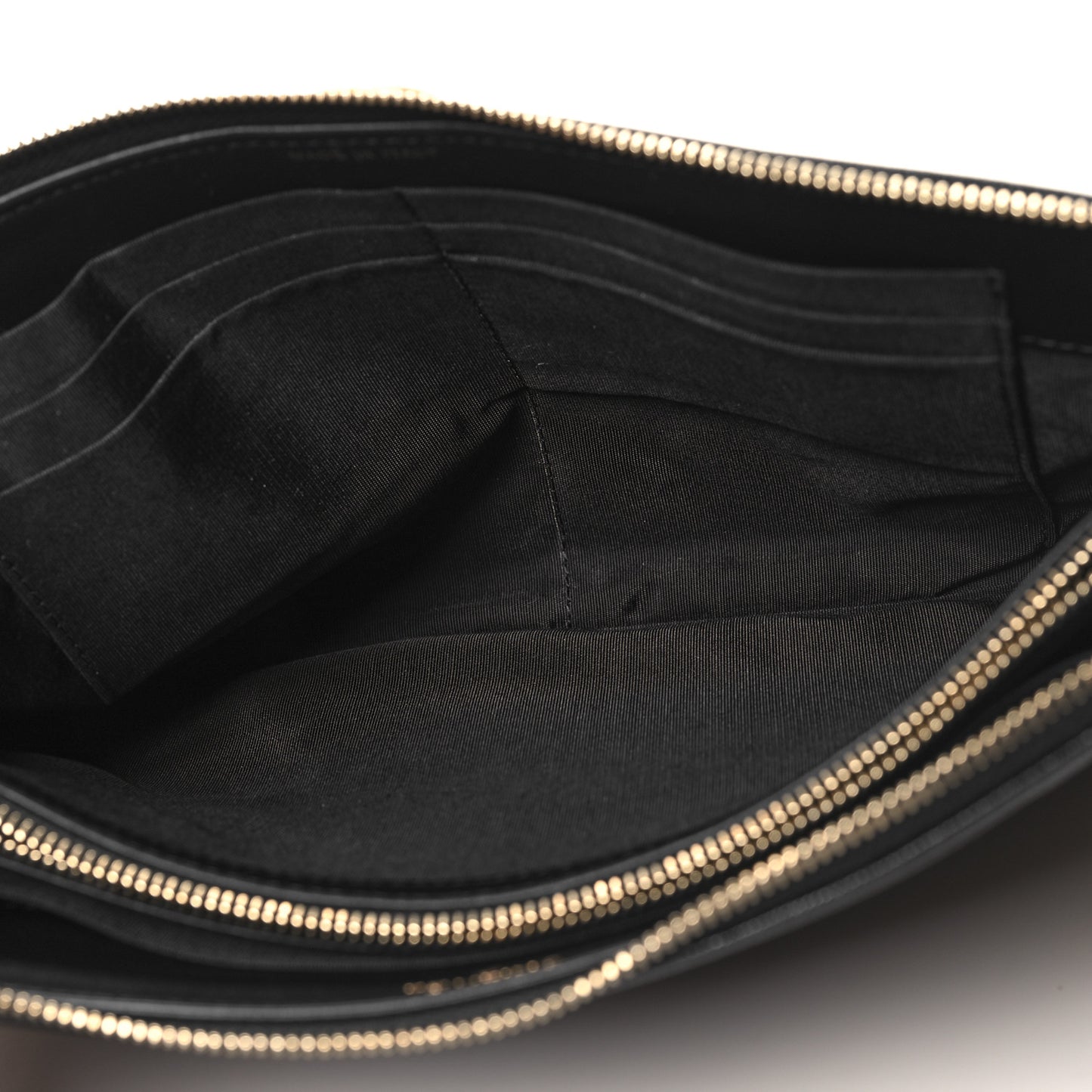 Caviar Quilted Small Zipped Boy Pouch Black