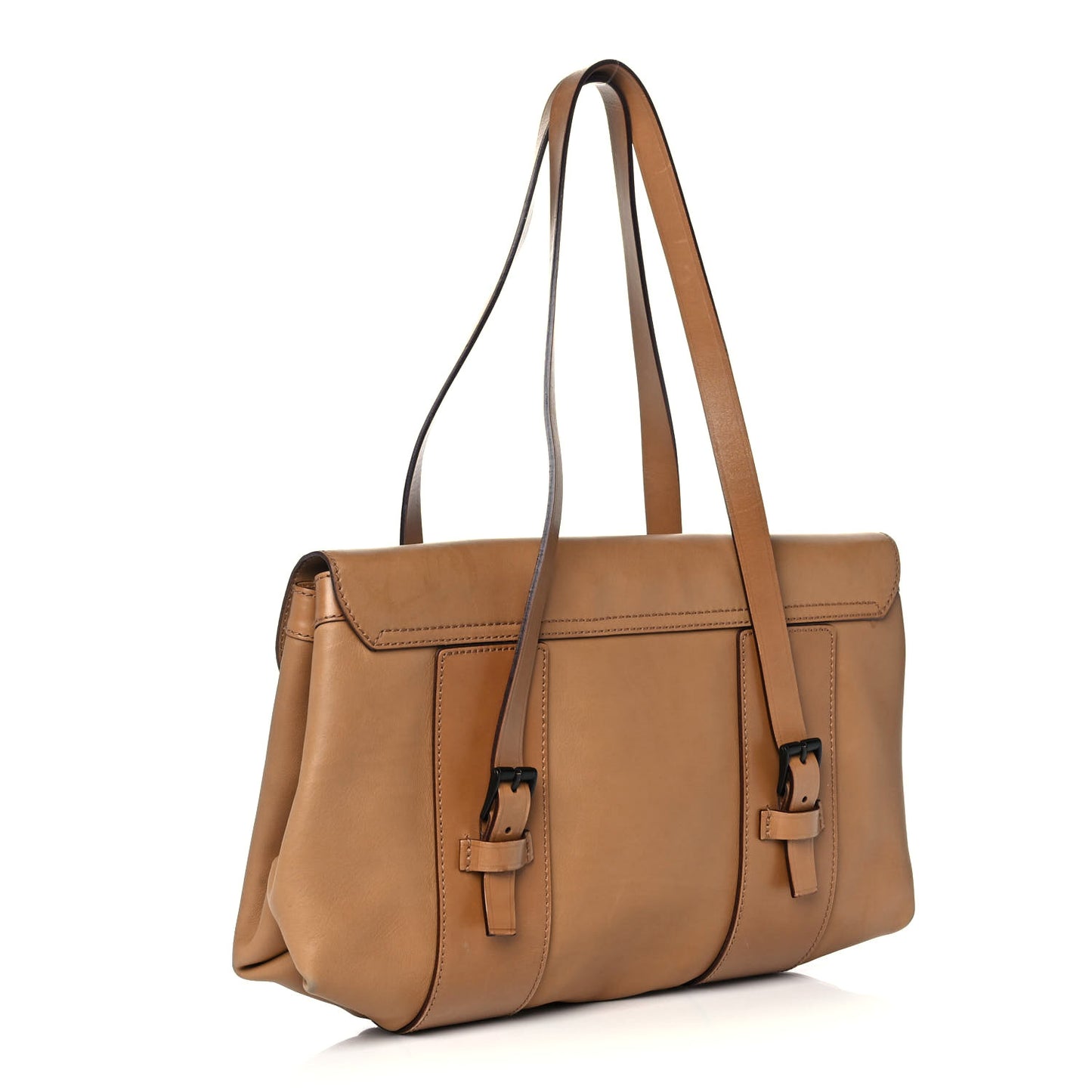 Calfskin Shoulder Bag Light Brown