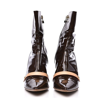 Louis Vuitton Monogram Patent Gina Ankle Boots 39.5 2 of 10