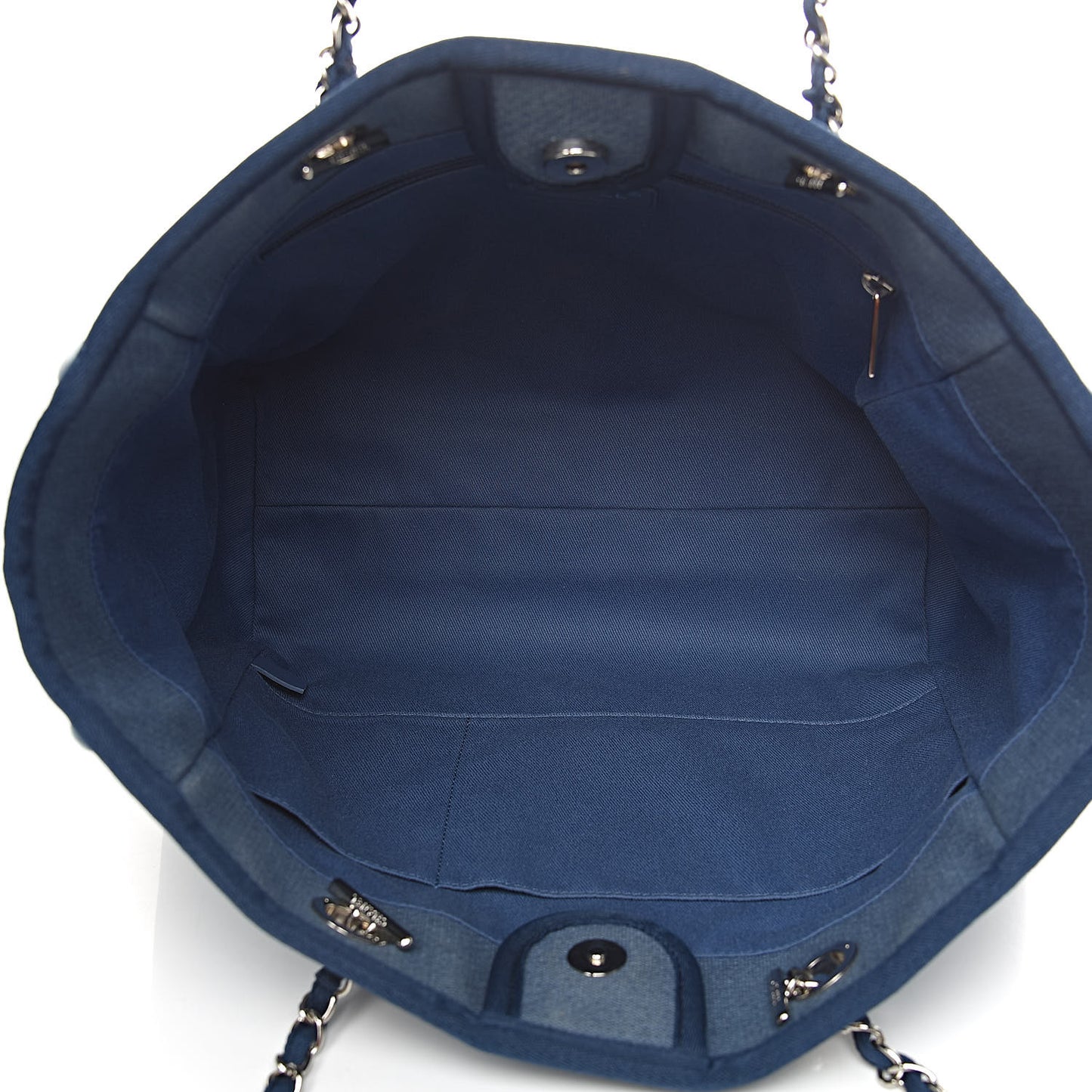 Canvas Small Deauville Tote Blue