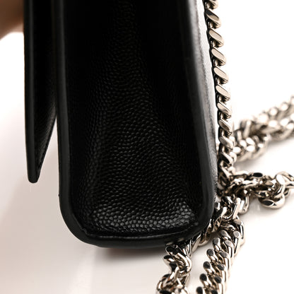 Saint Laurent Grain De Poudre Small Monogram Kate Satchel Black 12 of 14