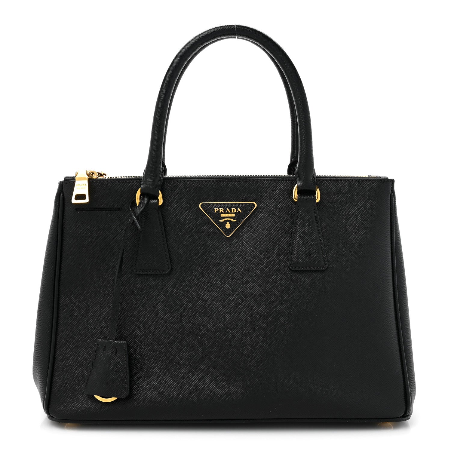Prada Saffiano Small Galleria Double Zip Tote Black 1 of 17