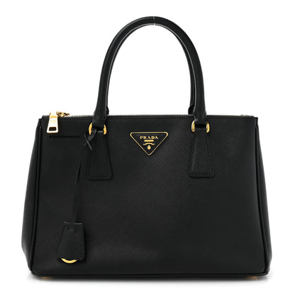 Prada Saffiano Small Galleria Double Zip Tote Black 1 of 17