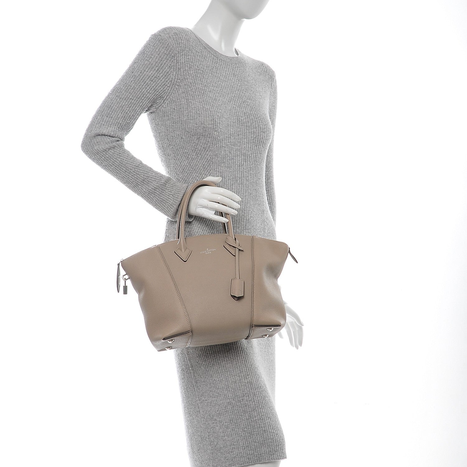 Louis Vuitton Veau Cachemire Soft Lockit PM Galet 2 of 6