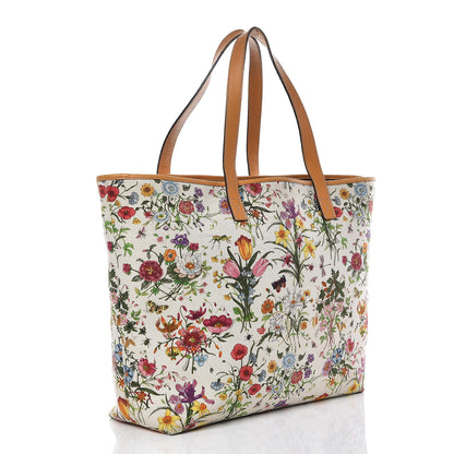 Gucci Canvas Large Floral Flora Joy Tote Yellow 3 of 21