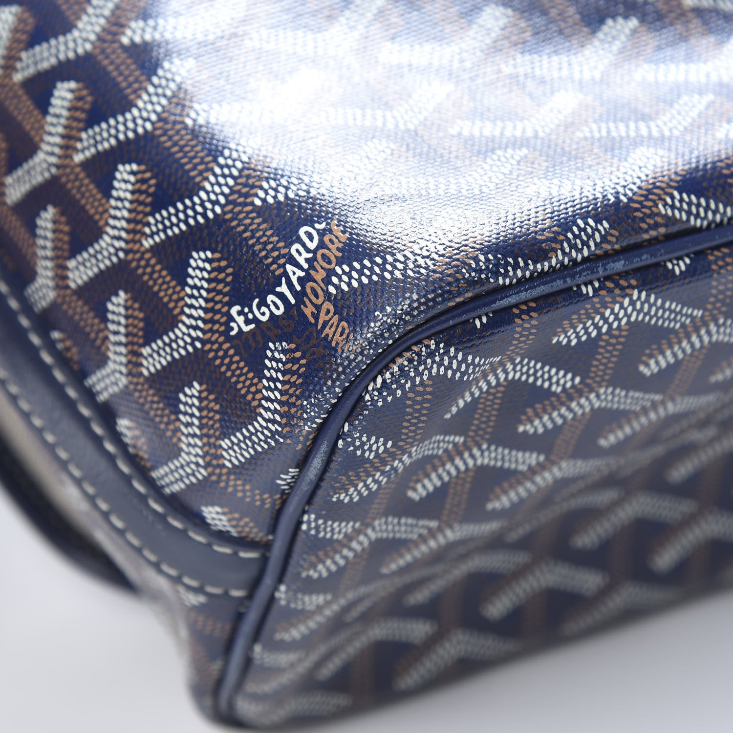 Goyard Goyardine Capetien Messenger Bag Navy 12 of 14