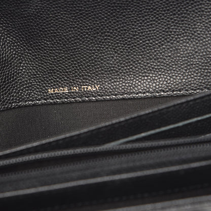 Chanel Caviar Camellia Embossed Flap Wallet Black 7 of 11