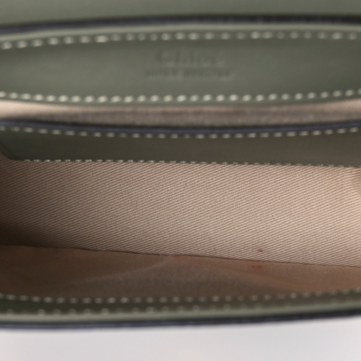 Calfskin Crocodile Embossed Mini C Double Carry Misty Forest